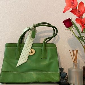 Coach vintage Madeline purse, green leather